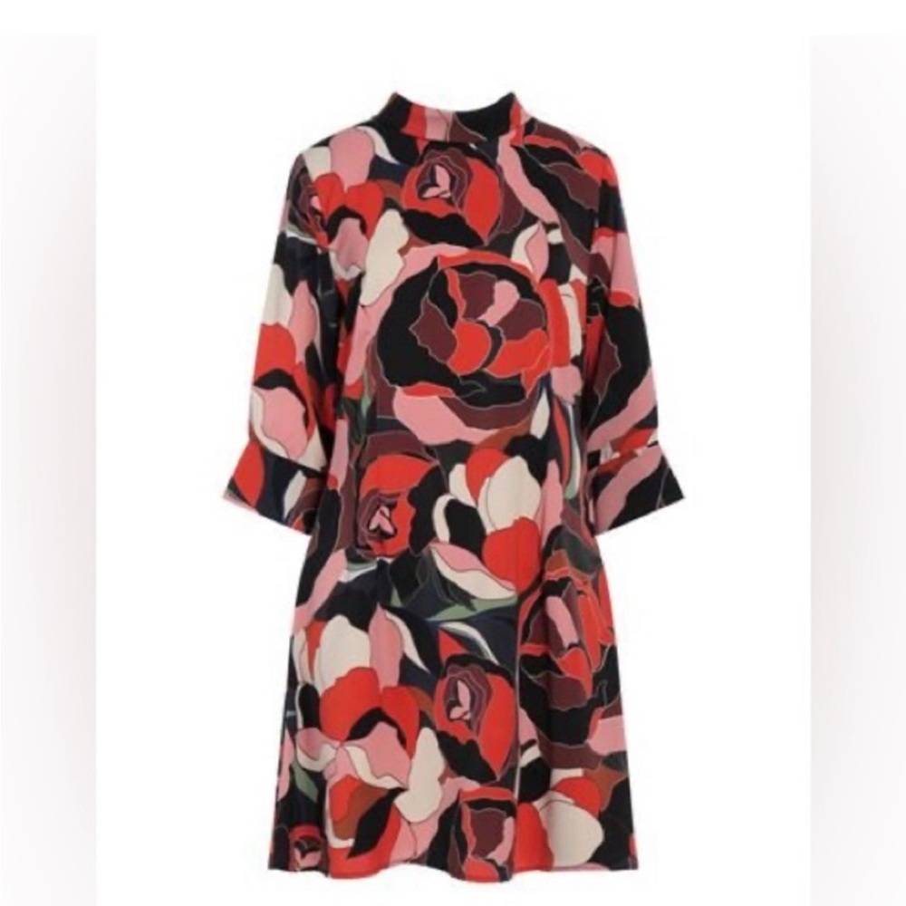 Lili Sidonio by Molly Bracken Retro Rose Pattern Dress